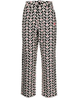 Clot Graphic-Print Straight-Leg Pants - Black