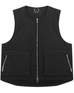 HELIOT EMIL Motility Multi-Pocket Zip-Up Vest - Black