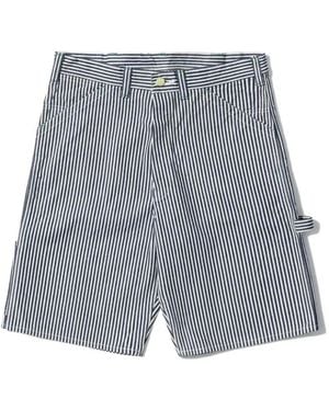 Sugar Cane Jeans Hickory-Stripe Shorts - Grey