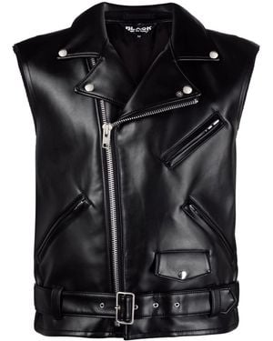 COMME DES GARÇON BLACK Belted Sleeveless Biker Jacket - Black