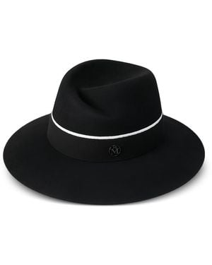 Maison Michel Virginie Ribbon-Detailed Hat - Black
