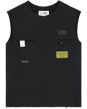MM6 by Maison Margiela Reversed Sleeveless Shirt - Black