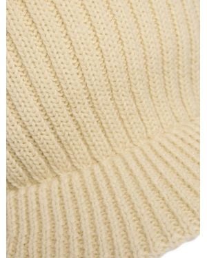 Y-3 Ribbed-Knit Beanie Hat - Natural