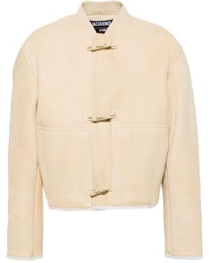 Jacquemus Leather Jackets - Natural