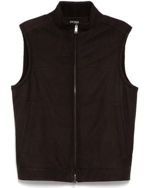 ZEGNA Suede Vest - Black