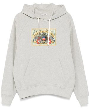 Bally Graphic-Print Hoodie - White
