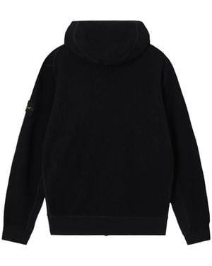 Stone Island 6100058 Organic Cotton Waffle Fleece Sweatshirt - Black