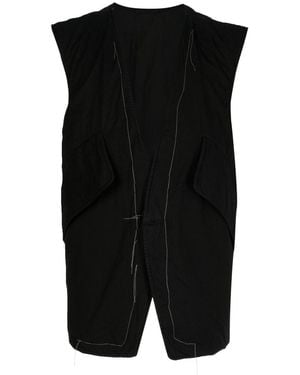 Nicolas Andreas Taralis Stitch-Detail V-Neck Gilet - Black