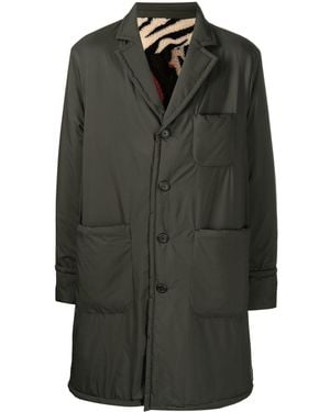 4SDESIGNS Patch-Pockets Single-Breasted Coat - Black