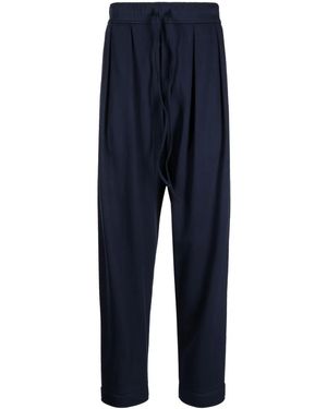 4SDESIGNS Stretch-Design Drawstring Track Trousers - Blue