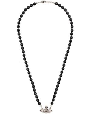 Vivienne Westwood Messaline Orb-Embellished Necklace - Blue