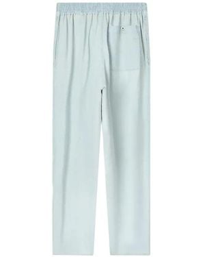 KENZO Bleached Chambray Track-Pants - Blue