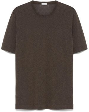 Caruso Short-Sleeves Cotton T-Shirt - Brown