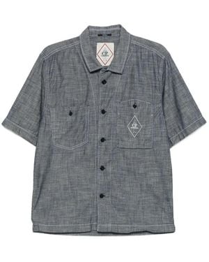 C.P. Company Buttoned Short-Sleeve Shirt - Grey