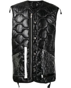 TAKAHIROMIYASHITA TheSoloist. Quilted Transparent Pocket Gilet - Black
