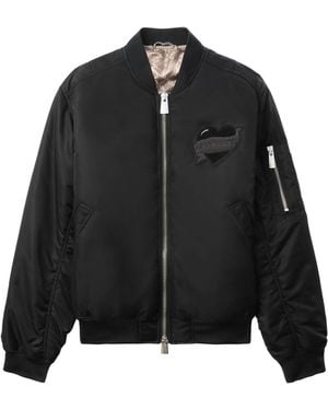 Charles Jeffrey Logo-Appliqué Bomber Jacket - Black