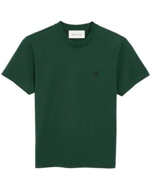 Ami Paris Ami De Coeur T-Shirt - Green