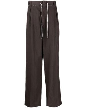 Maison Margiela Drawstring Straight-leg Trousers - Grey