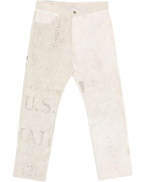 Warren Lotas Graphic-Print Jeans - White