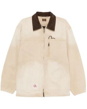 Evisu Logo-Patched Jacket - Natural