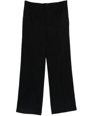 Moncler Logo-Patch Straight-Leg Trousers - Black