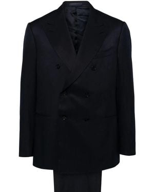 Caruso Double Breasted Suit Set - Blue