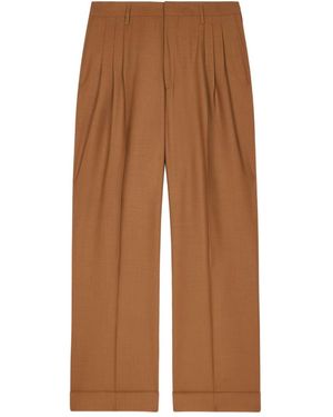 Paul Smith Wool Straight Trousers - Brown