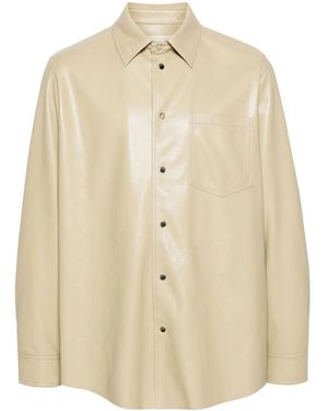 Nanushka Long-Sleeve Recycled-Polyester Shirt - Natural