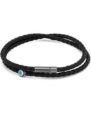 Tateossian Mini Pop Braided Bracelet - Black