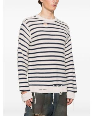 MM6 by Maison Margiela Striped Jumper - Grey