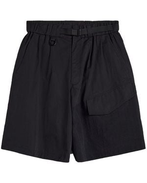 Y-3 Ut Belted Shorts - Blue