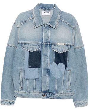 Moschino Patchwork Denim Jacket - Blue