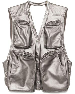 Rick Owens Cargo Vest Jacket - Grey