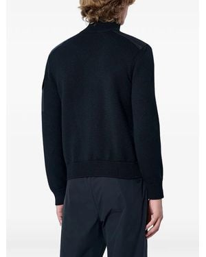 Moncler Zip-Up High-Neck Jumper - Blue