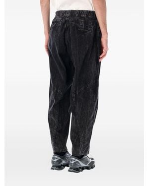 and wander Elasticated-Waistband Jeans - Black