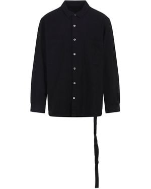 Rick Owens Pocket Trailing-Tail Shirt - Black