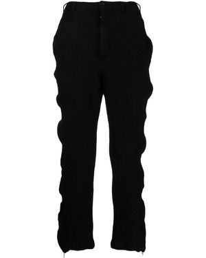 COMME DES GARÇON BLACK Zipper-Trim Pants - Black