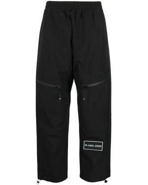 44 Label Group Logo-patch Straight-leg Pants - Black