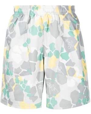 Objects IV Life Camouflage-pattern Swim Shorts - Blue