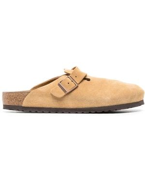 Birkenstock Boston Latte Cream Clogs - Natural