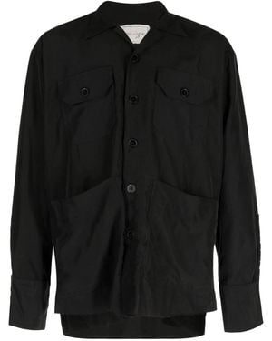 Greg Lauren Souvenir Boxy Studio Button-up Shirt - Black