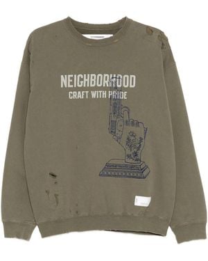 Neighborhood Distressed Graphic-Print Jumper - Green