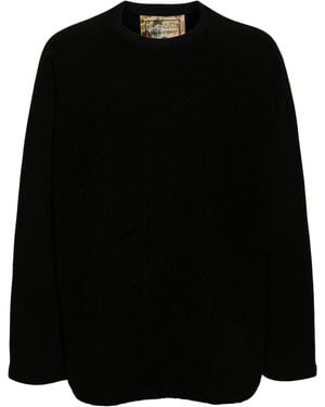 By Walid Crew-neck Cotton Jumper - Black
