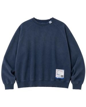 Maison Mihara Yasuhiro Sun Faded Like Distressed Sweatshirt - Blue