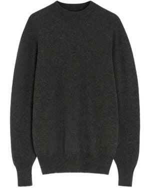 Lemaire Mock-Neck Ribbeed Jumper - Blue