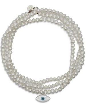 Undercover Eye-Pendant Multi-Strand Bracelet - Metallic