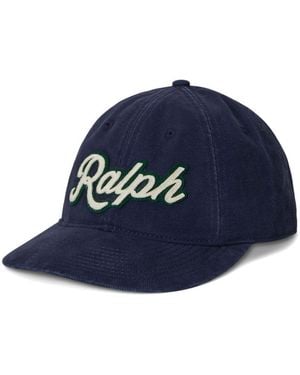 Polo Ralph Lauren Logo-Patch Cotton Baseball Cap - Blue