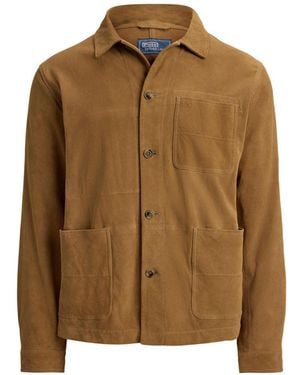 Polo Ralph Lauren Buttoned Suede Jacket - Brown