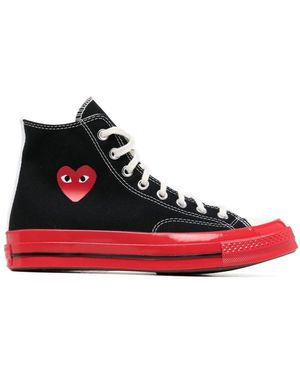 COMME DES GARÇONS PLAY Comme Des Garçons Play X Converse Canvas High-top Trainers - Red