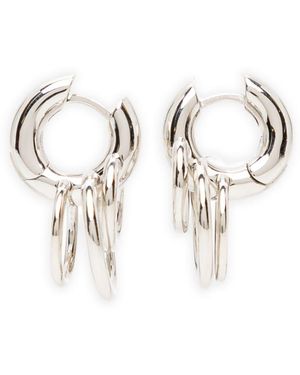 Panconesi Pierced Hoop Earrings - White